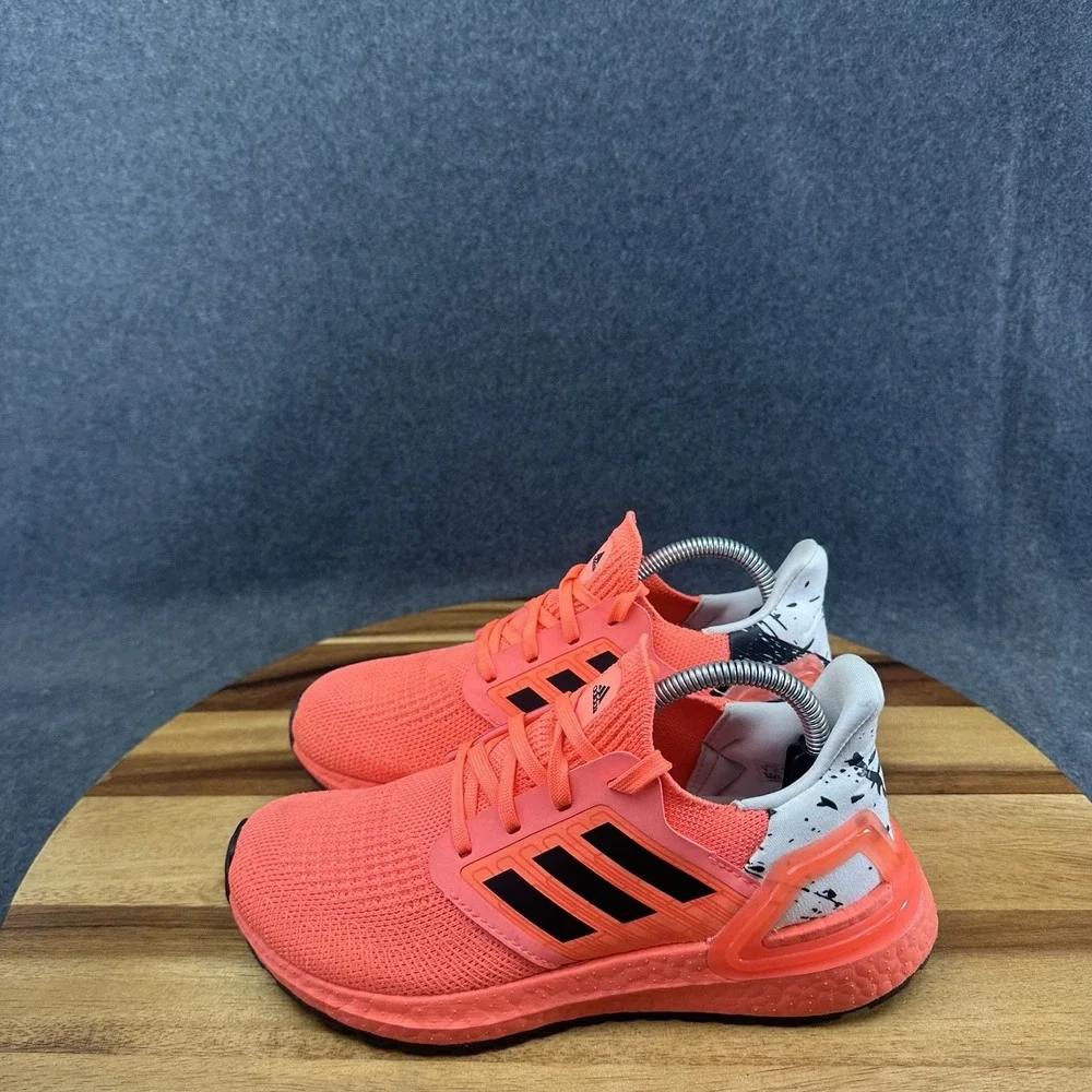 Adidas UltraBOOST 20 Solar Red Orange Black White EG4857 Men's Size 4 US